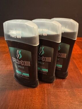 3 x AXE Mens  Apollo Deodorant Fresh 48 Hour For Him New